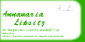 annamaria lipsitz business card